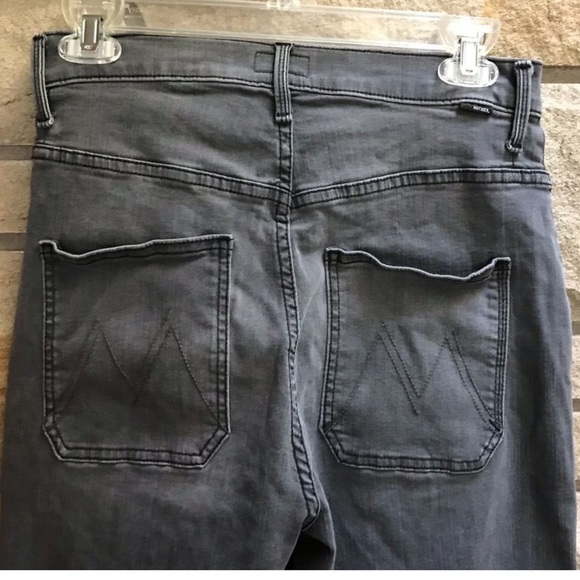 MOTHER The Wrapper Patch Springy Ankle Jeans in Dancing in the Moonlight Gray 28 - Picture 10 of 16